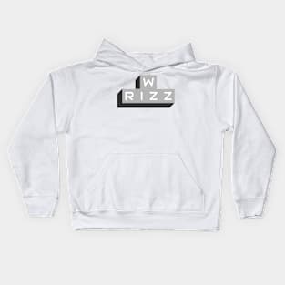 W Rizz Grey Kids Hoodie